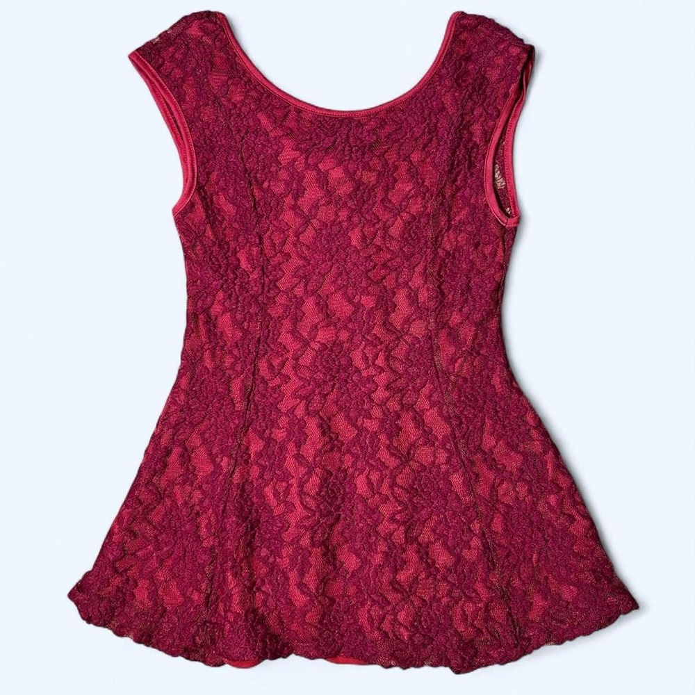 Red Lace Bow Tank Top by Julie’s Closet! - Picture 3 of 6